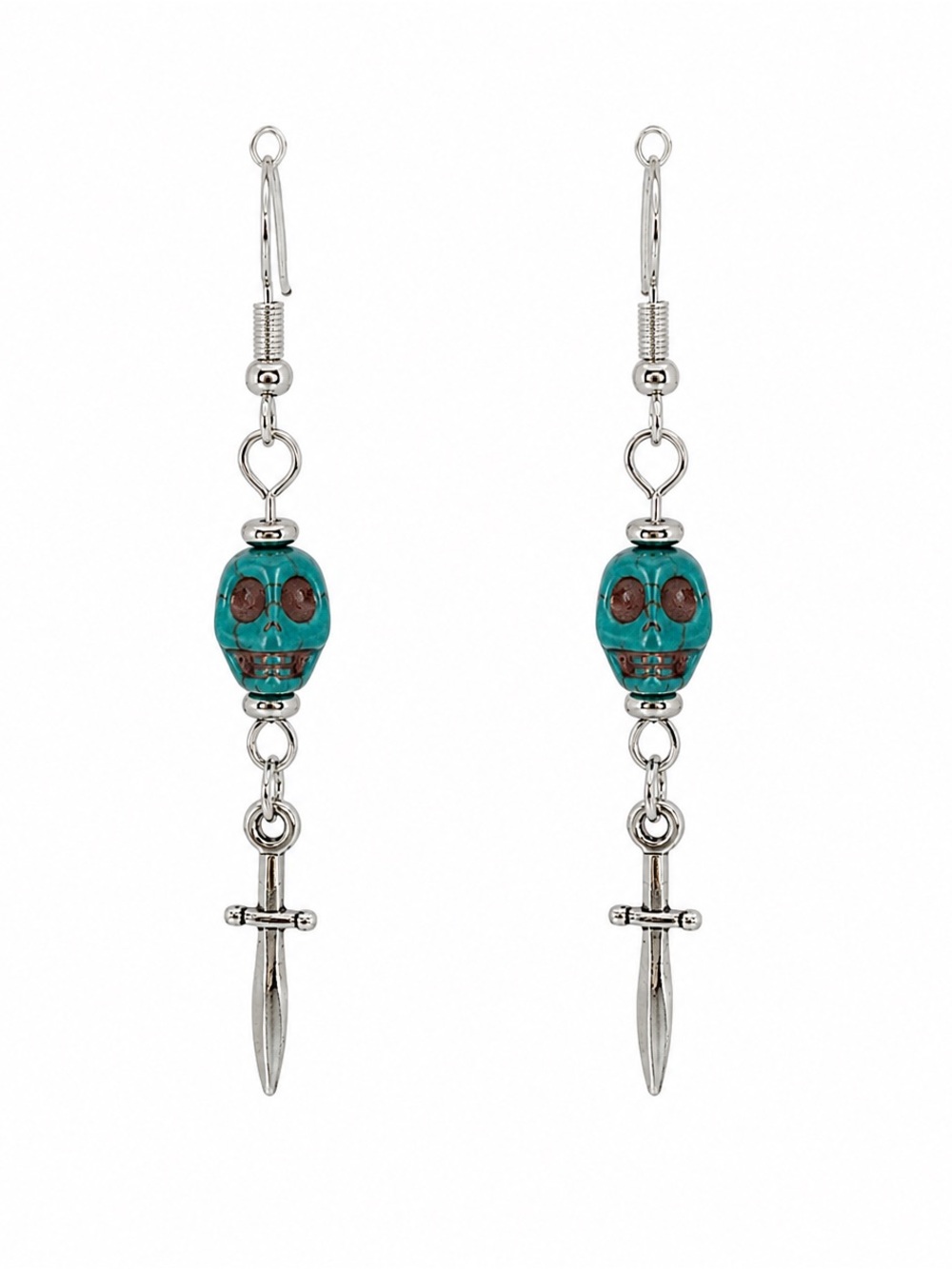 Skull and Dagger Earrings
